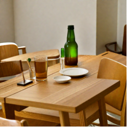 Beer at a table