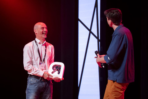 Ernest is presented with the Research Support Champion Award
