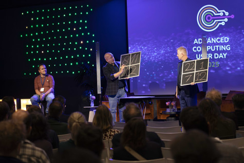 presentations on stage during acud 2025