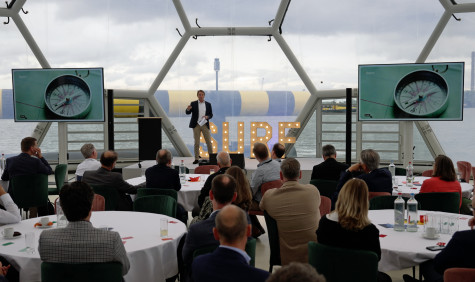 Ron Augustus during his keynote at the SURF Summit