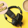 headphones with coffee and SURF Short logo