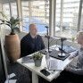 podcastopname met Albert Hankel (links op foto) en Niels Weijers (rechts op foto).