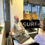 podcast recording in the SURFstudio with Nicholas Renaud and Sanne Koenen