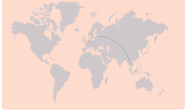 Landkaart aanduiding Singapore en Nederland