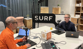 Opname podcast SURF Short purple teaming in de podcaststudio bij SURF