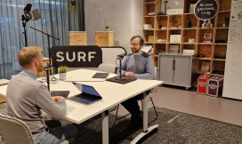 podcastopname in de SURFstudio met Niels Weijers en Wojciech Kozlowski