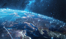 visualisation world with network connections