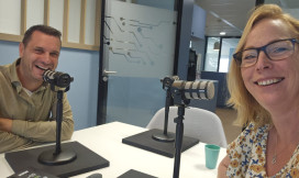 podcastopname met Estella Griffioen en Huib Langenberg