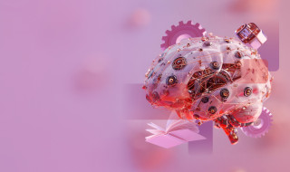 Visuele weergave van een kunstmatig brein dat kunstmatige intelligentie symboliseert.