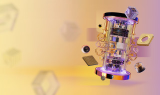 Illustratie van een quantumcomputer