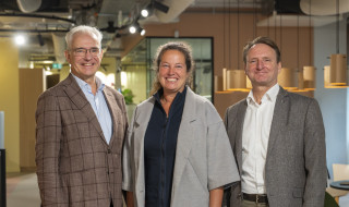 College van bestuur van SURF met Hans Louwhoff, Pauline Satter en Ron Augustus