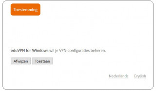 Toestemming eduVPN