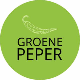 Groene Peper logo groen rond