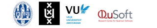 Leiden University, University of Amsterdam, VU University, QuSoft logos