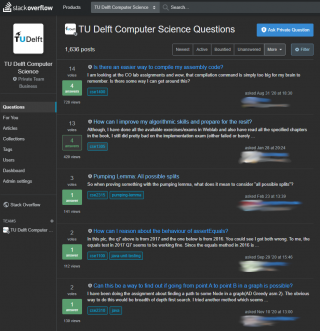 Screenshot Stack overflow TU Delft