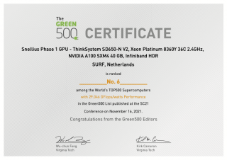 Green500 certificate