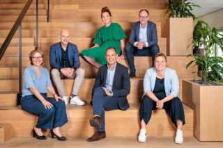 Directieteam SURF: Karen de Bruijn, Stijn Buiter, Cristian Hesselman, Martijn Kleppe, Jurre Laven, Femke Morsch