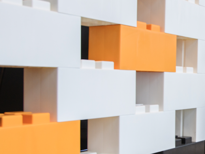 Muur van lego