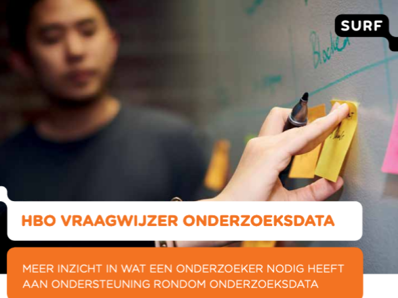 Voorkant van de HBO vraagwijzer voor onderzoeksdata