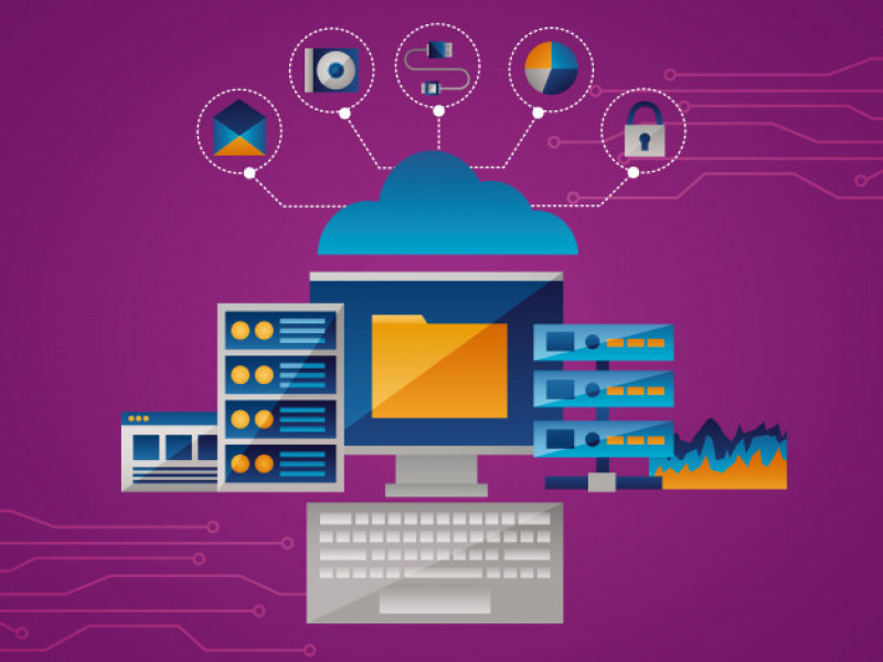 Illustration of cloud computing