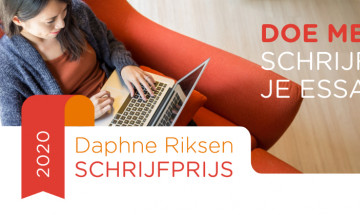 Banner Daphne Riksen Schrijfprijs 2020 met foto