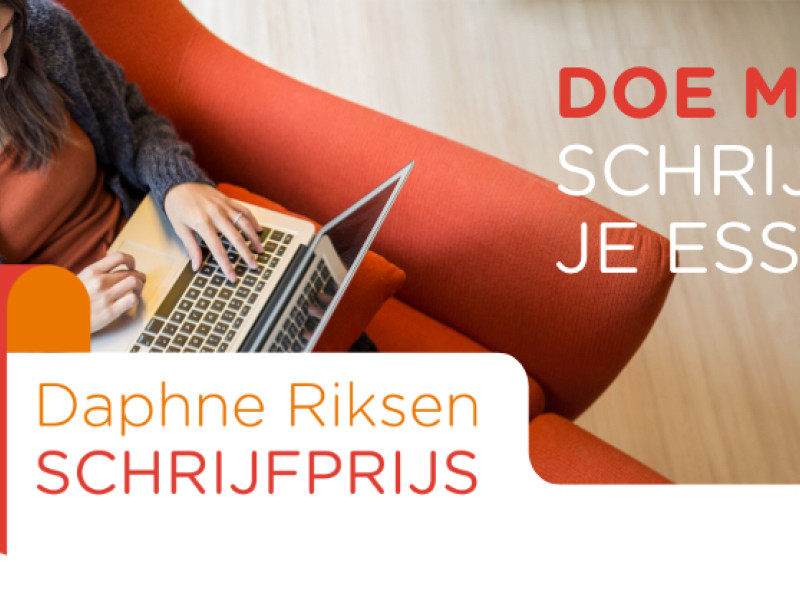 Banner Daphne Riksen Schrijfprijs 2020 met foto