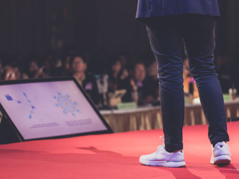Spreker op een evenement