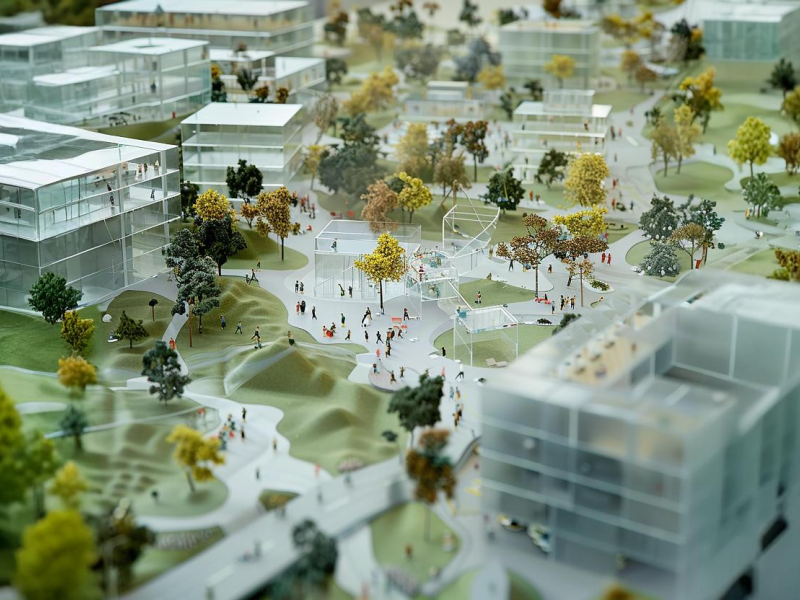 schaalmodel van een stad