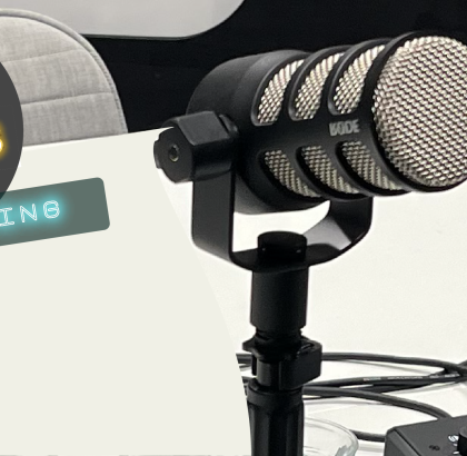 Close-up van podcastmicrofoon